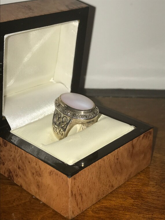 Gorgeous antique style statement ring silver stam… - image 5