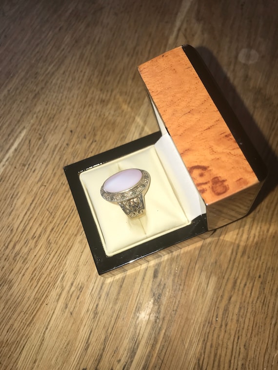 Gorgeous antique style statement ring silver stam… - image 7