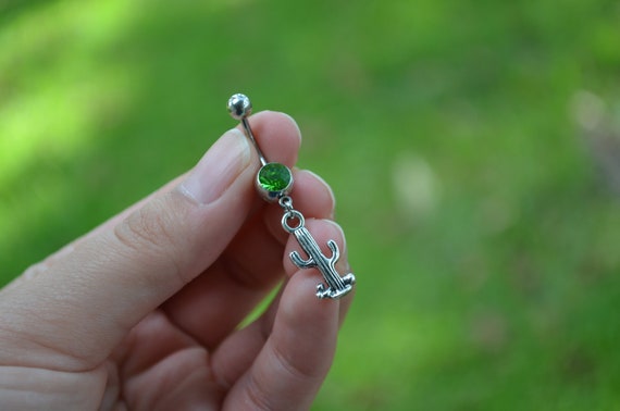 Cactus Belly Ring Etsy
