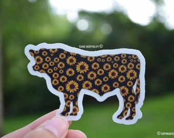 Waterproof Sunflower Bull© Decal Sticker 3" X 1.9"