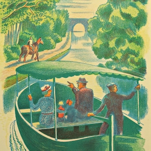 JOHN NASH Lithographic Book Illustration  from 1939 1st Edition of &#39;Men and the Fields&#39; - Curwen Press