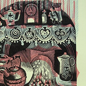JOHN O'CONNOR Wood Engraving / Linocut Book Illustration from 1950 1st Edition of Canals, Barges and People, Shenval Press