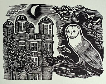 JOHN O'CONNOR Wood Engraving from 1999 Limited Edition of People & Places, The Whittington Press