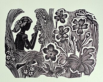 JOHN O'CONNOR Wood Engraving from 1999 Limited Edition of People & Places, The Whittington Press