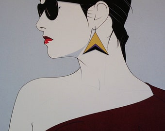 Patrick Nagel Illustration Book Plate - Vintage Book Print