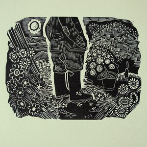 JOHN O'CONNOR Wood Engraving from 1999 Limited Edition of People & Places, The Whittington Press