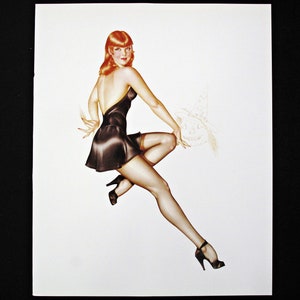 Alberto Vargas Pin-Up  Illustration Book Plate - Vintage Book Print - October 1944 Esquire Gatefold Pin Up Girl