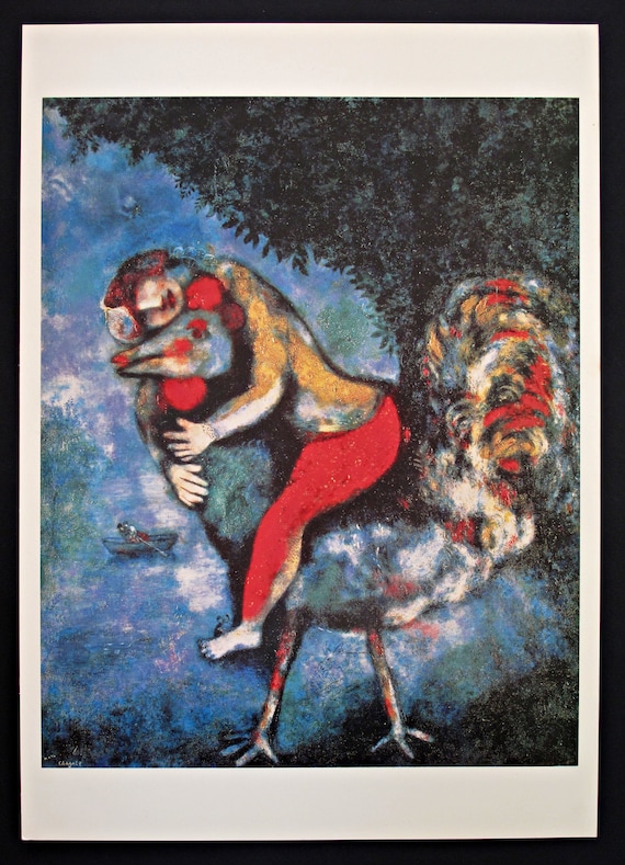 シャガール 雄鶏複製画