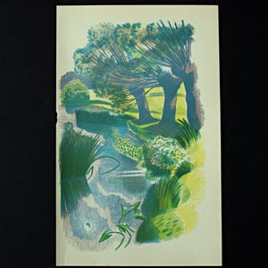 JOHN NASH Lithographic Book Illustration  from 1939 1st Edition of &#39;Men and the Fields&#39; - Curwen Press