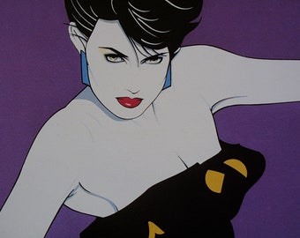 Patrick Nagel Illustration Book Plate - Vintage Book Print