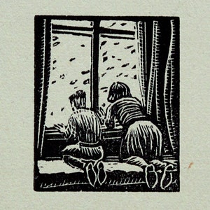 GWEN RAVERAT 1959 Wood Engraving &#39;Ode to the West Wind&#39; Printed From the Original Hardwood Block