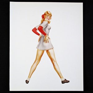 Alberto Vargas Pin-Up  Illustration Book Plate - Vintage Book Print - September 1944 Esquire Gatefold Pin Up Girl