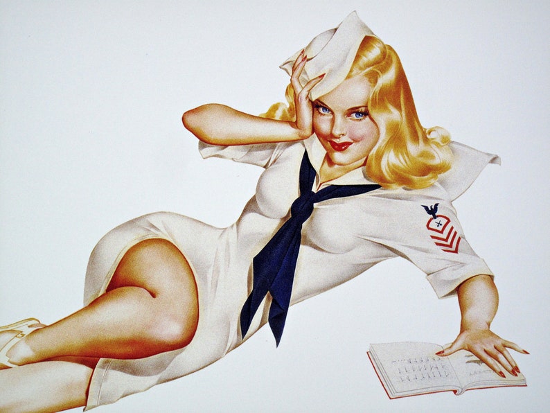 Alberto Vargas PinUp Illustration Book Plate Vintage Book