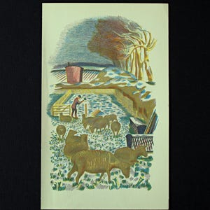 JOHN NASH Lithographic Book Illustration  from 1939 1st Edition of &#39;Men and the Fields&#39; - Curwen Press