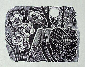 JOHN O'CONNOR Wood Engraving from 1999 Limited Edition of People & Places, The Whittington Press