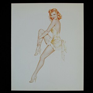 Alberto Vargas Pin-Up  Illustration Book Plate - Vintage Book Print - March 1946 Esquire Gatefold Pin Up Girl