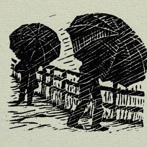 GWEN RAVERAT 1959 Wood Engraving &#39;Weathers&#39; Printed From the Original Hardwood Block