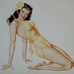 Varga Girl Original Pin up Vintage Print May 1944 Calendar