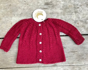 12-18 months, Soft pure alpaca sweater for baby. hand knitted