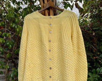 Merino wool Sweater for woman, Hand knitted, Size M