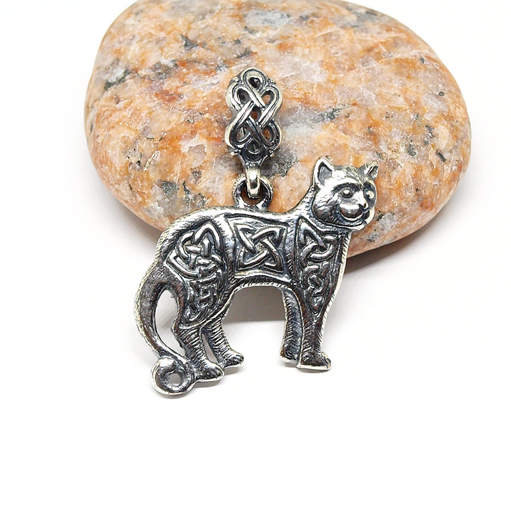 Keltische Katze Halskette Viking nordischen nordischen Tier Etsy