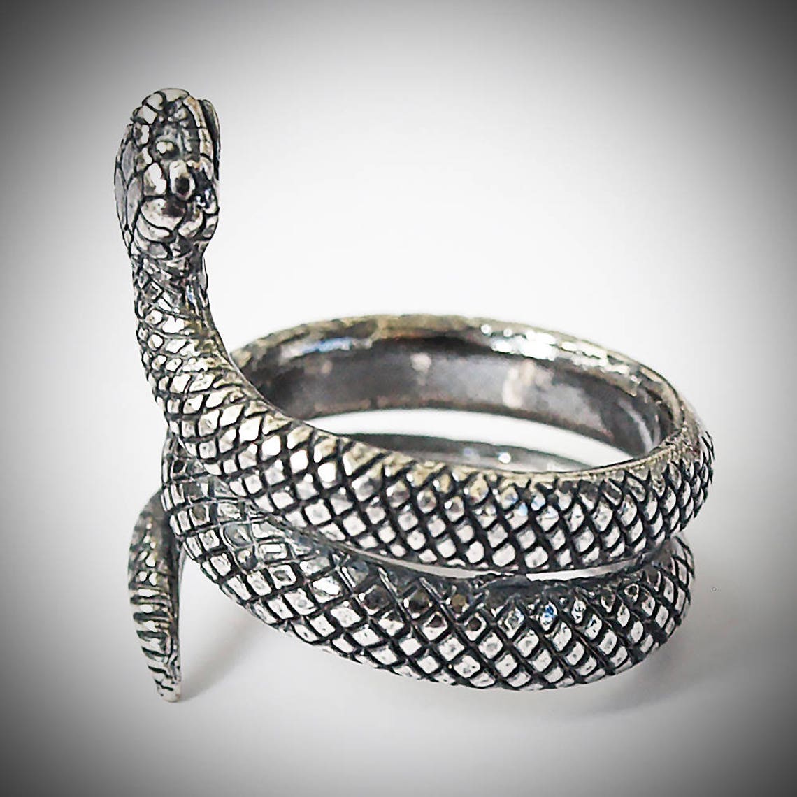 Sterling silver snake ring Made To Order Etsy