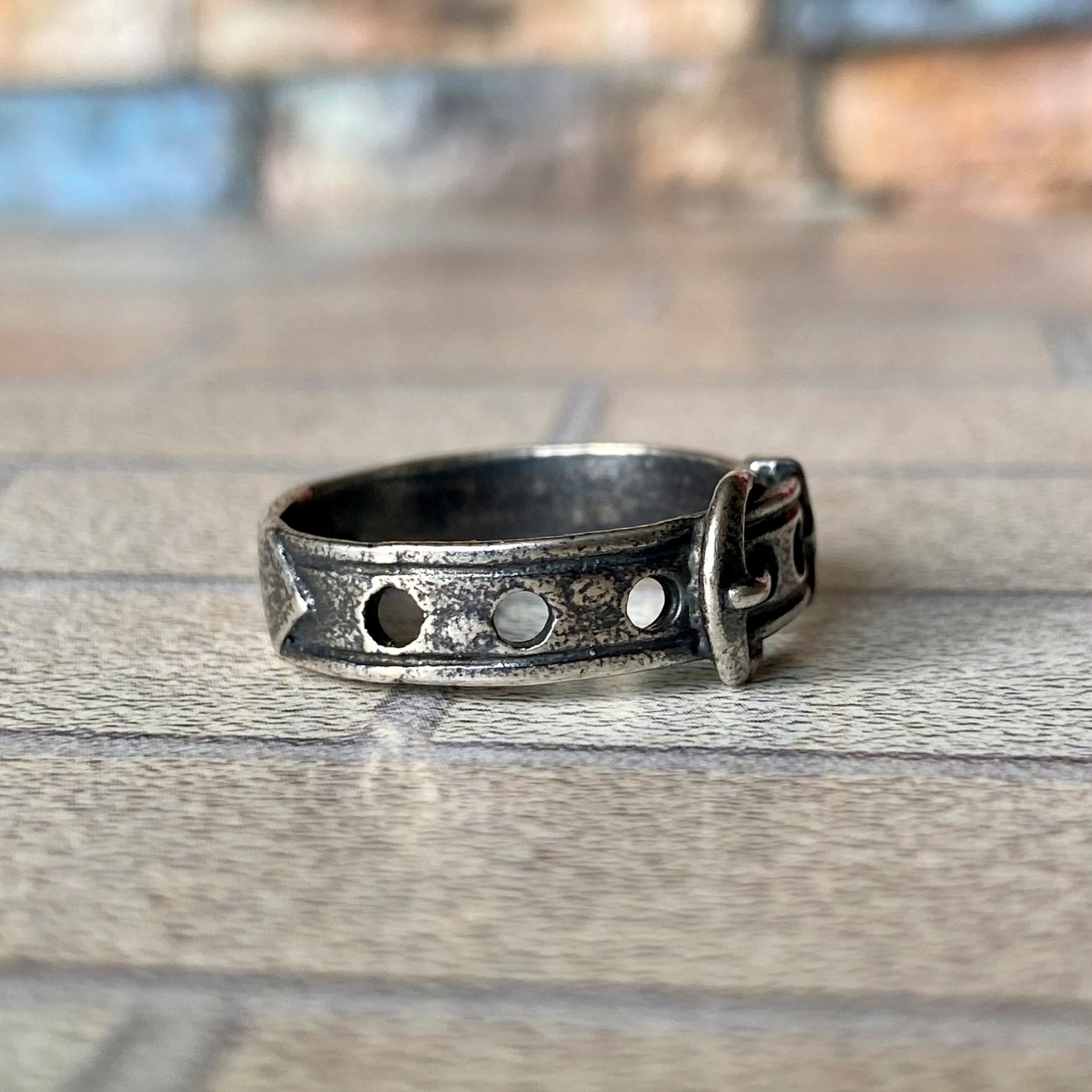 Silver Belt Buckle Band Ring Made to Order Size 65 US 75 Etsy