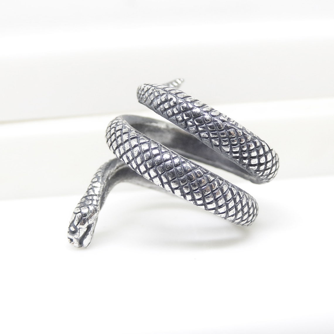 Sterling Silver Snake Ring Made to Order Etsy