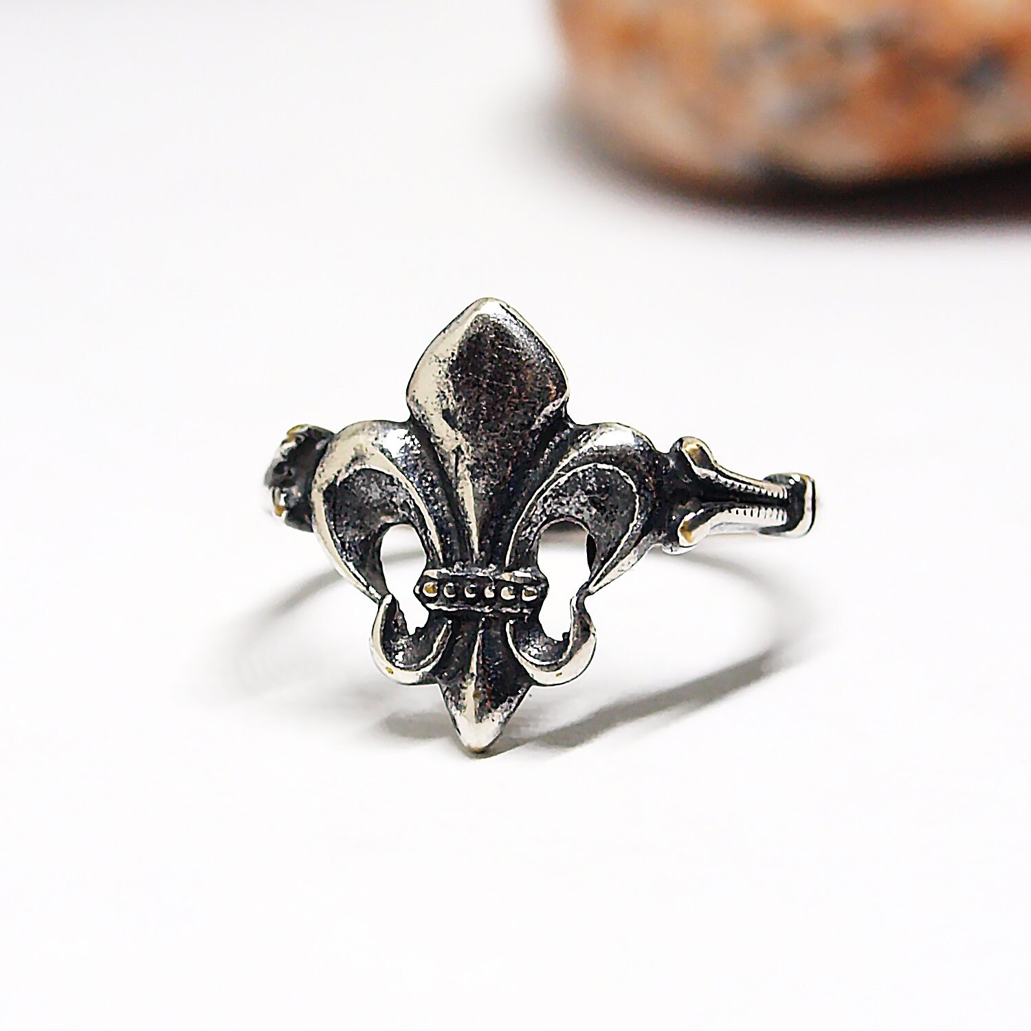 Fleur de lis ring Sterling silver jewelry Lilly Made to Etsy