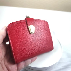 Vintage Wallet red genuine leather made in England