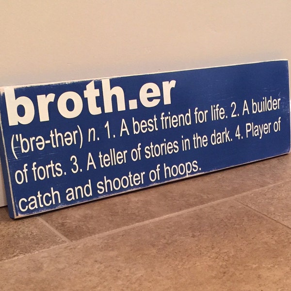 Brother/Sister Dictionary Signs - wood wall art