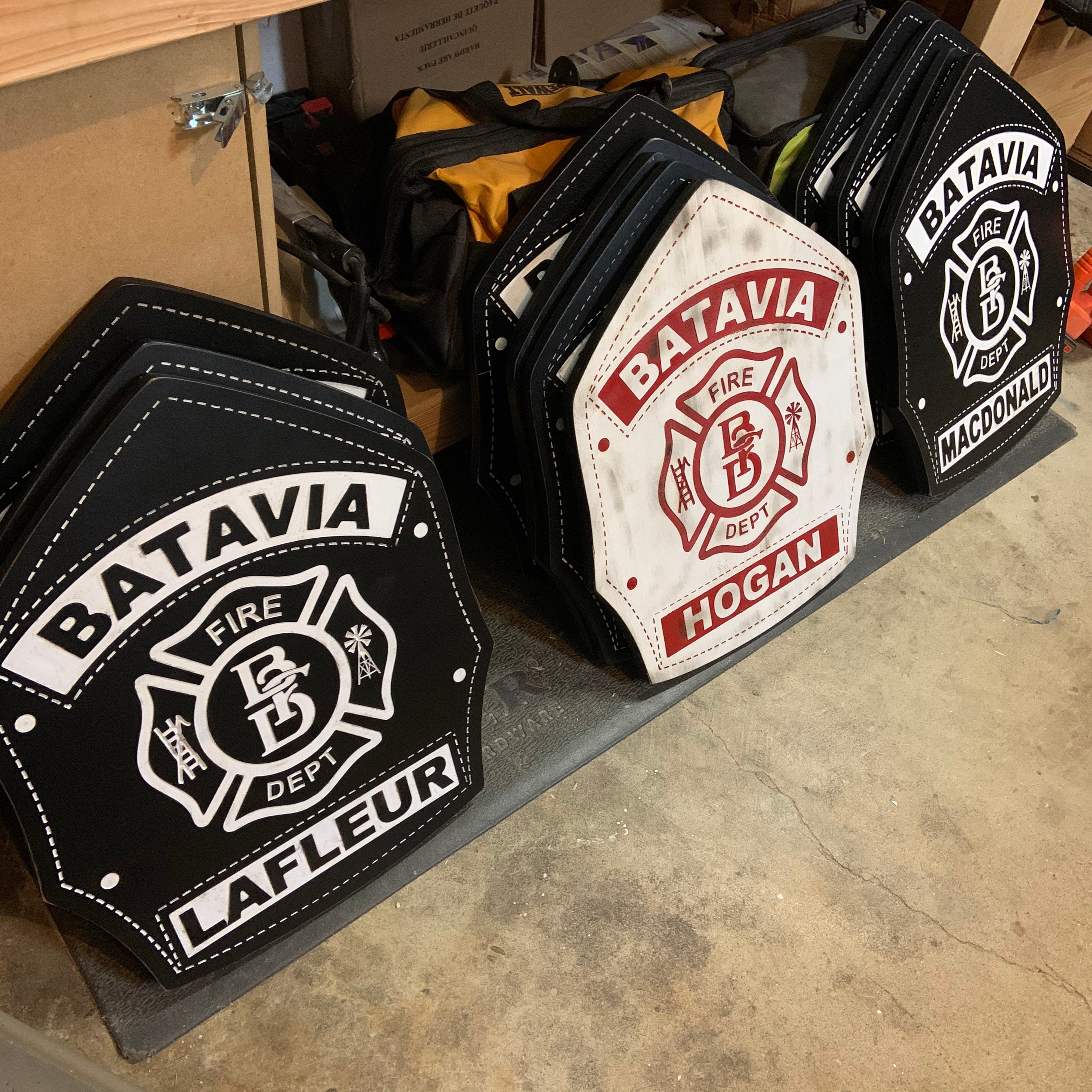 Fire Department Helmet Shield Wood Plaque Firefighter Gift Firefighter