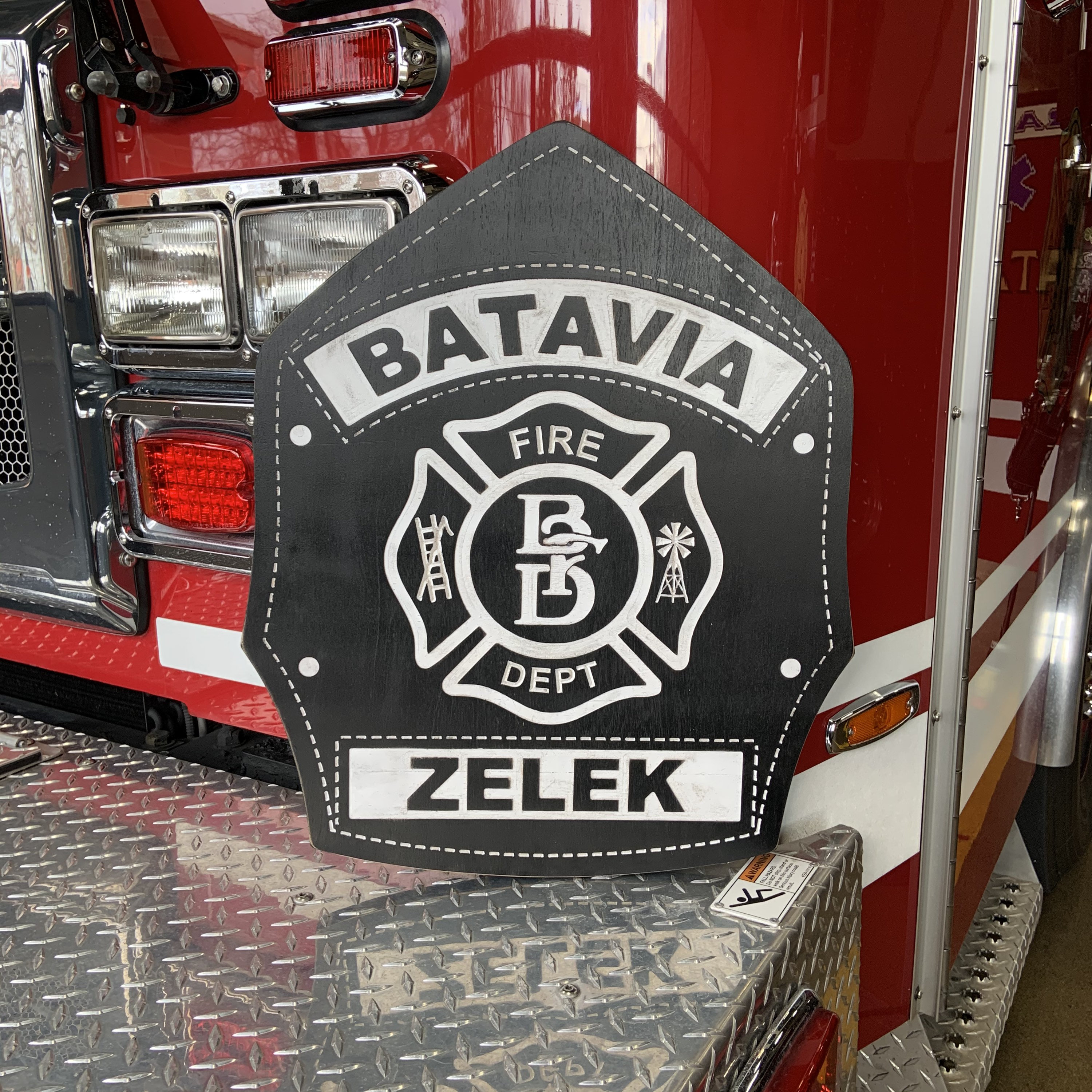 Fire Department Helmet Shield Wood Plaque Firefighter Gift Firefighter