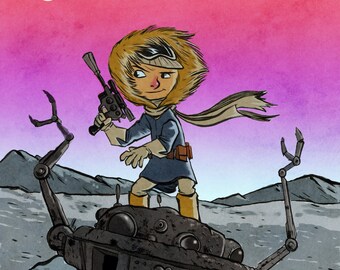 Cute Star Wars Han Solo kid friendly children child’s picture book wall art home decor empire strikes back fan art prints Christmas holidays