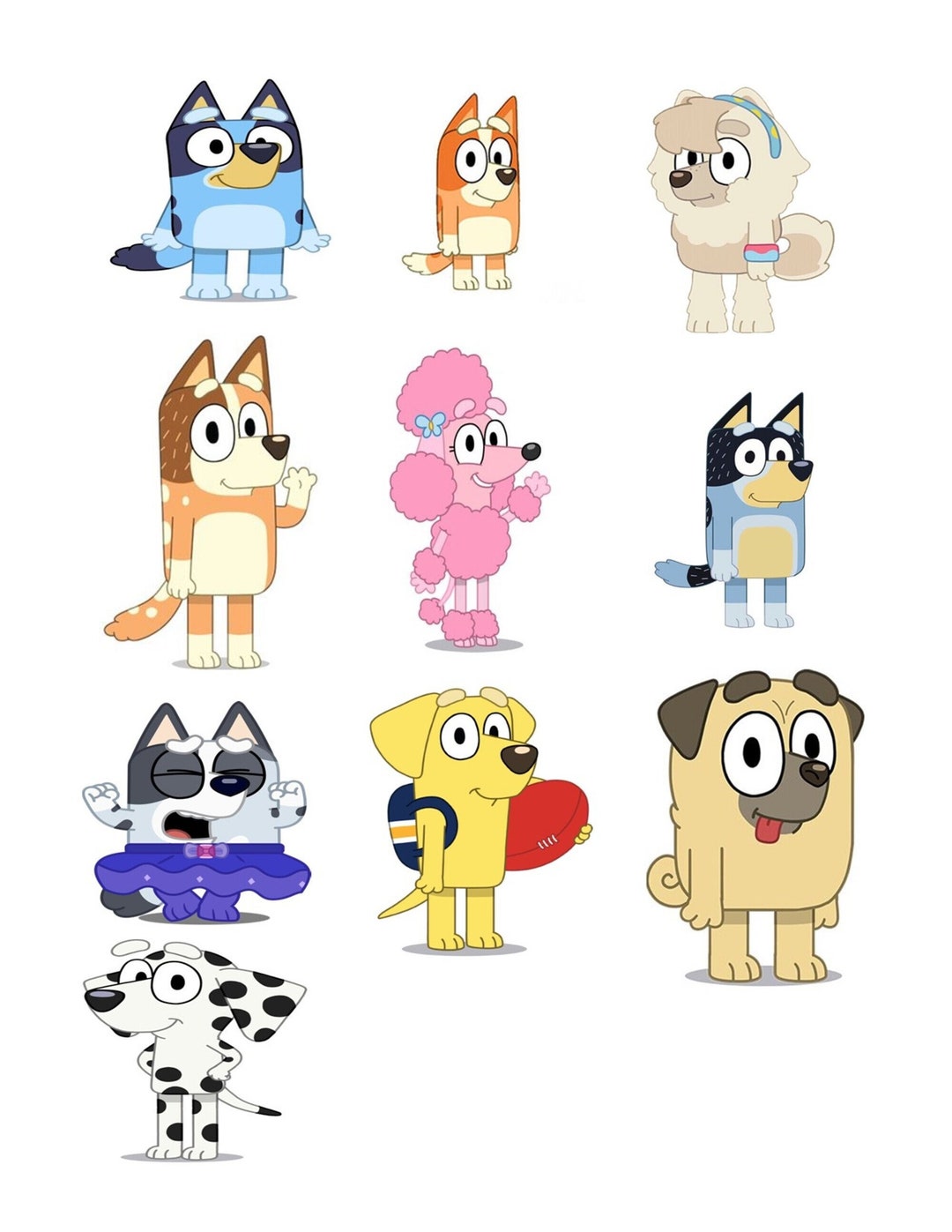 Bluey Cupcake Toppers/ Instant Download/ Birthday Etsy Australia