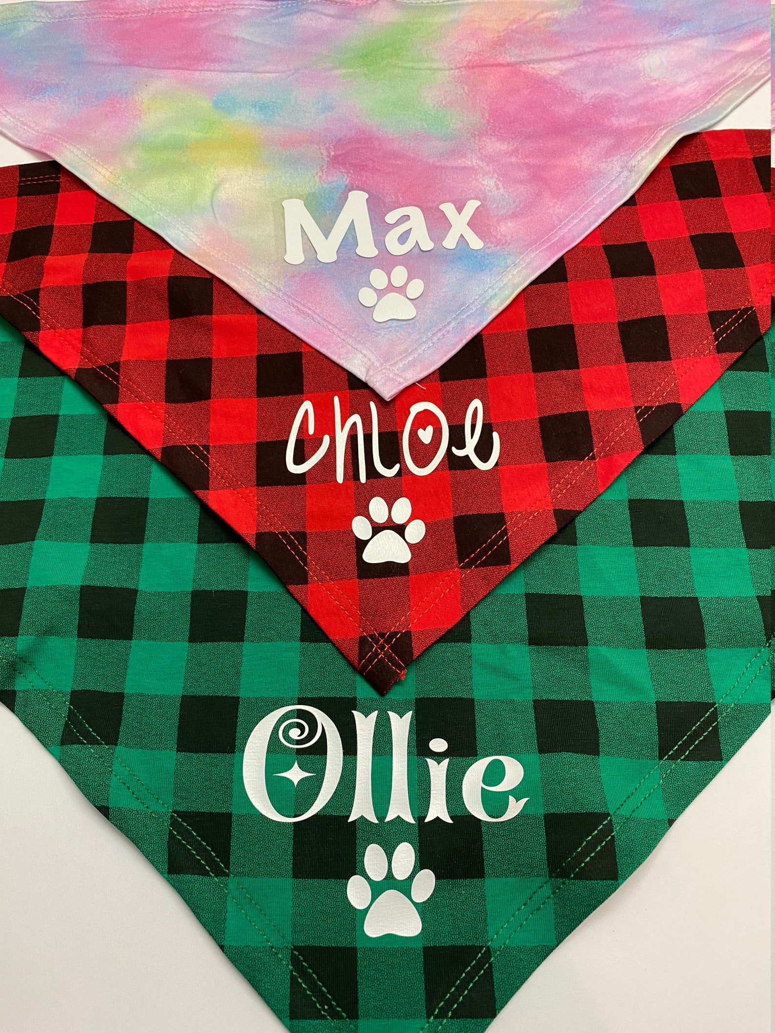 Personalized Dog Bandanas Etsy