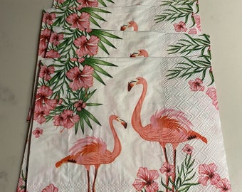 Napkins Decorative paper napkins decoupage glass wood candles scrapbooking card making flamingo