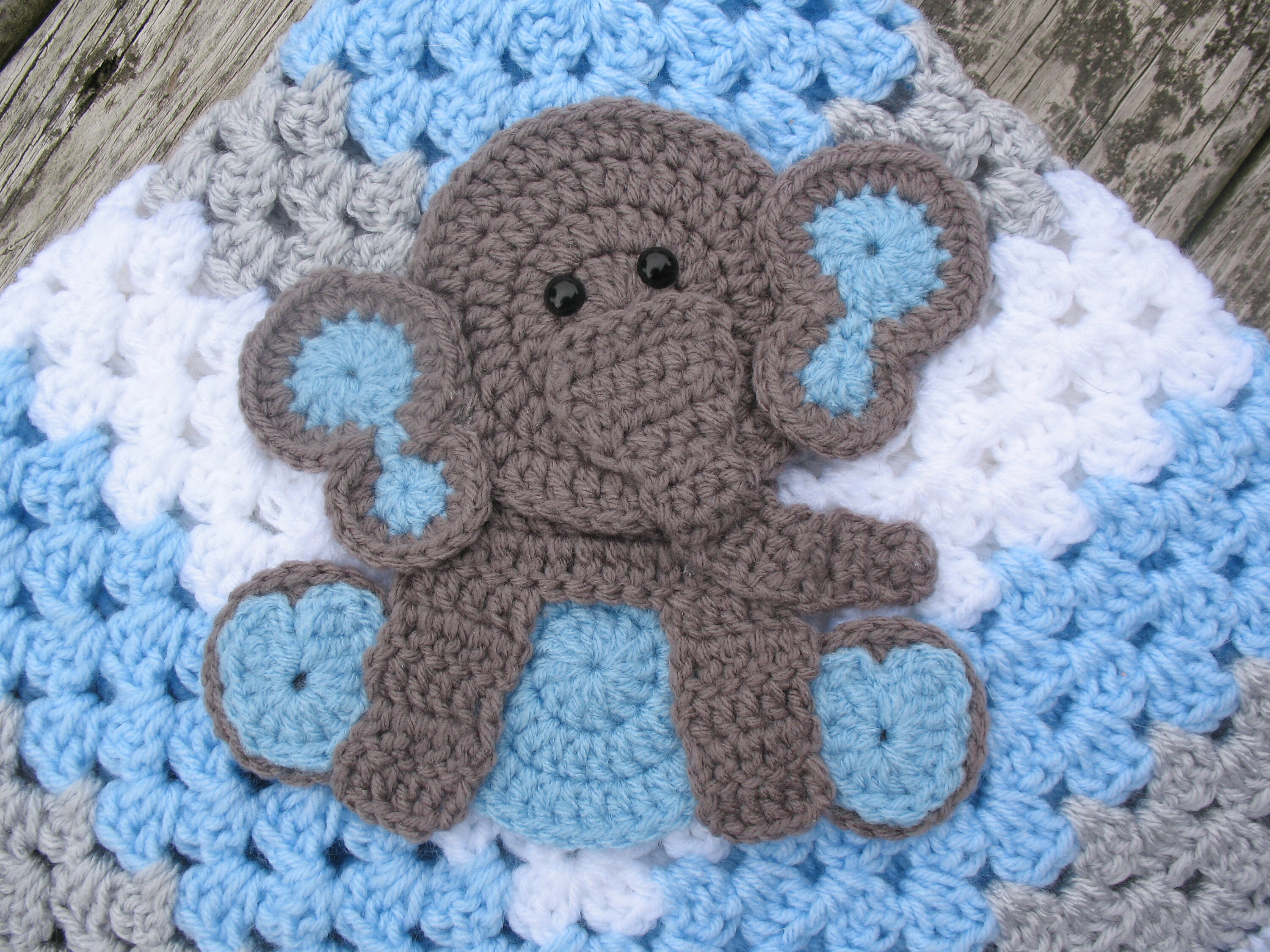 Elephant Crochet Blanket Baby Blanket Lap Blanket Etsy