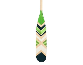 Painted decorative canoe paddle