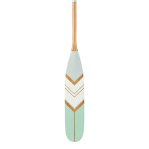 Decorative painted canoe paddle, art, wooden oar,