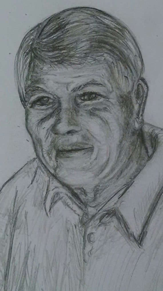 Portret Rysunek Portret Rysunek Rodzinny Ołówek Rysunek Rodzina Ołówek Rysunek Oryginalna Sztuka Ręcznie Rysowane