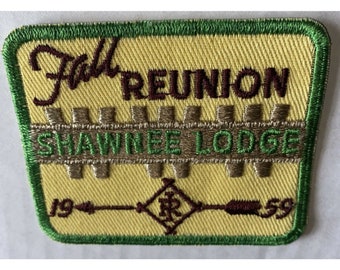Vintage 1959 Shawnee Fall Reunion Embroidered Patch BSA Boy Scouts