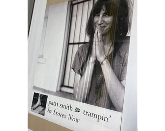PATTI SMITH Promo AD Poster Tranpin’ 2 Sided Large 30x24 Free Ship