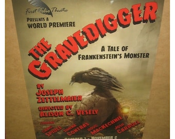 The Gravedigger Tale of Frankenstein's Monster POSTER play Black Crow FREE Ship