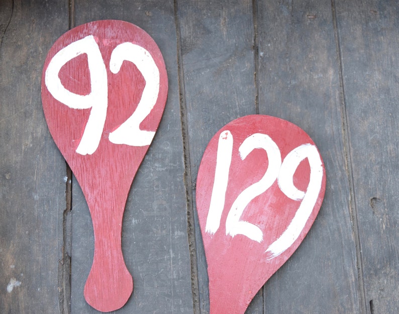 Auction Paddles Bidding Numbered Wooden Image 0