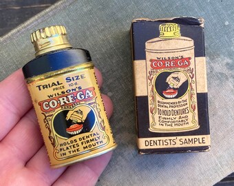 Old Dental Collectible, Dental Bottle, Medical Oddity, Wilsons, Medical Collectible, Original Packaging, Cleveland Ohio,Dentist Gift,Vintage