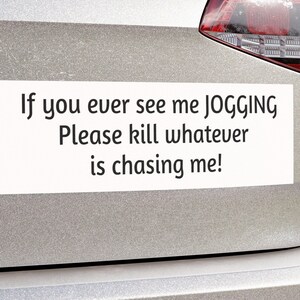Jogging - Funny Quote Car Magnets/Bumper Sticker-Magnet