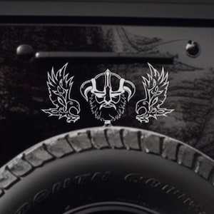 Viking Rune/Odin with his Crows, Hugin and Munin Car/Window/Laptop/Wall Vinyl Decal/Bumper Sticker