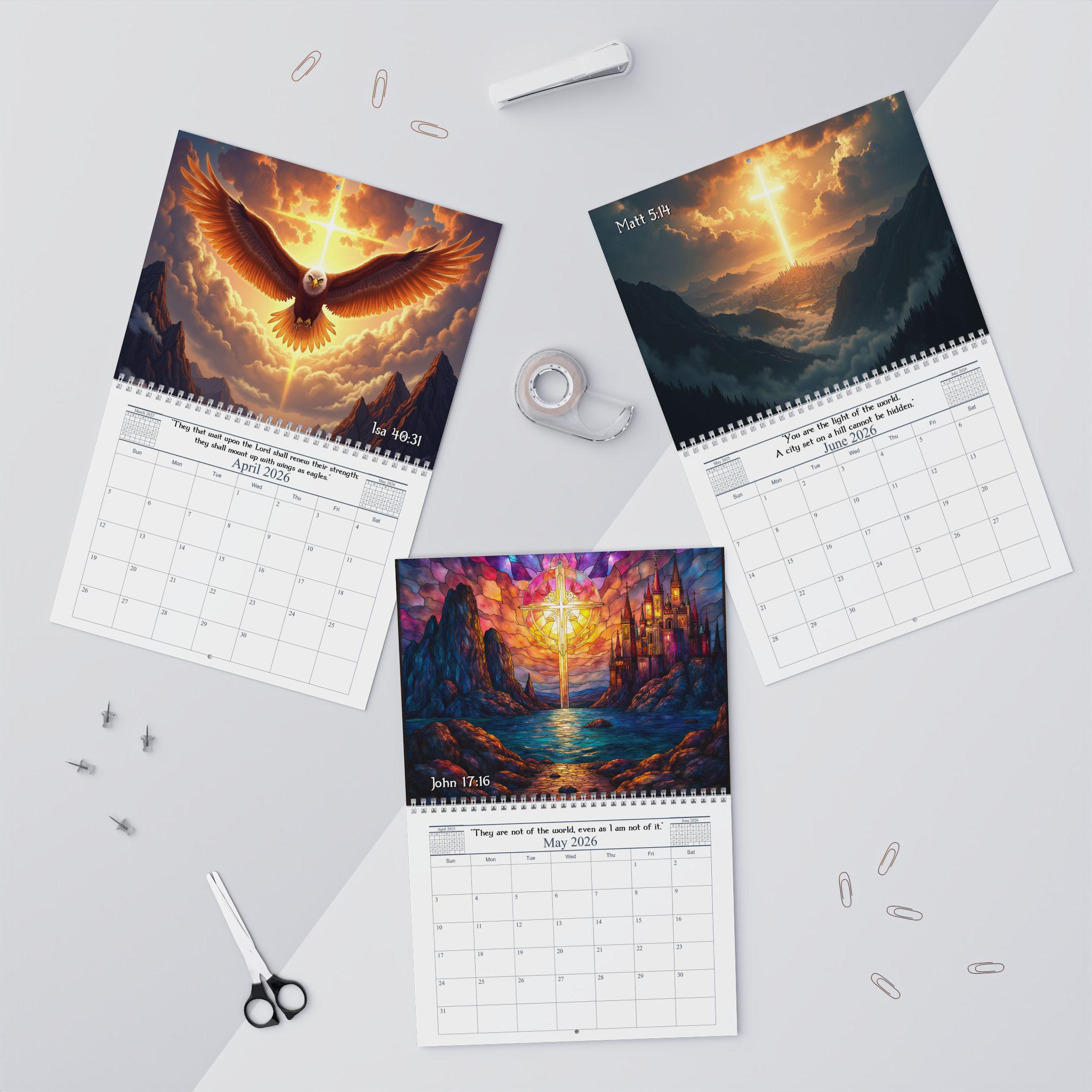 2026 Christian Wall Calendar/inspirational Bible Verses With Fantasy ...