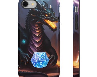 Dragon D20 Tough Phone Case, Dungeons and Dragons Gift